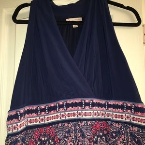 Dress Barn Pink and Navy Blue Dress
